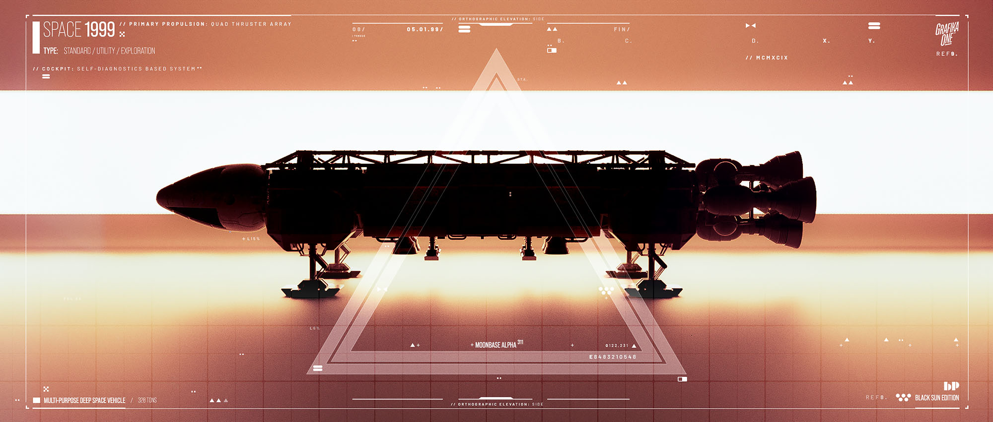A front-facing presentation view of the framed red flight profile graphic print against a clean, neutral wall background.